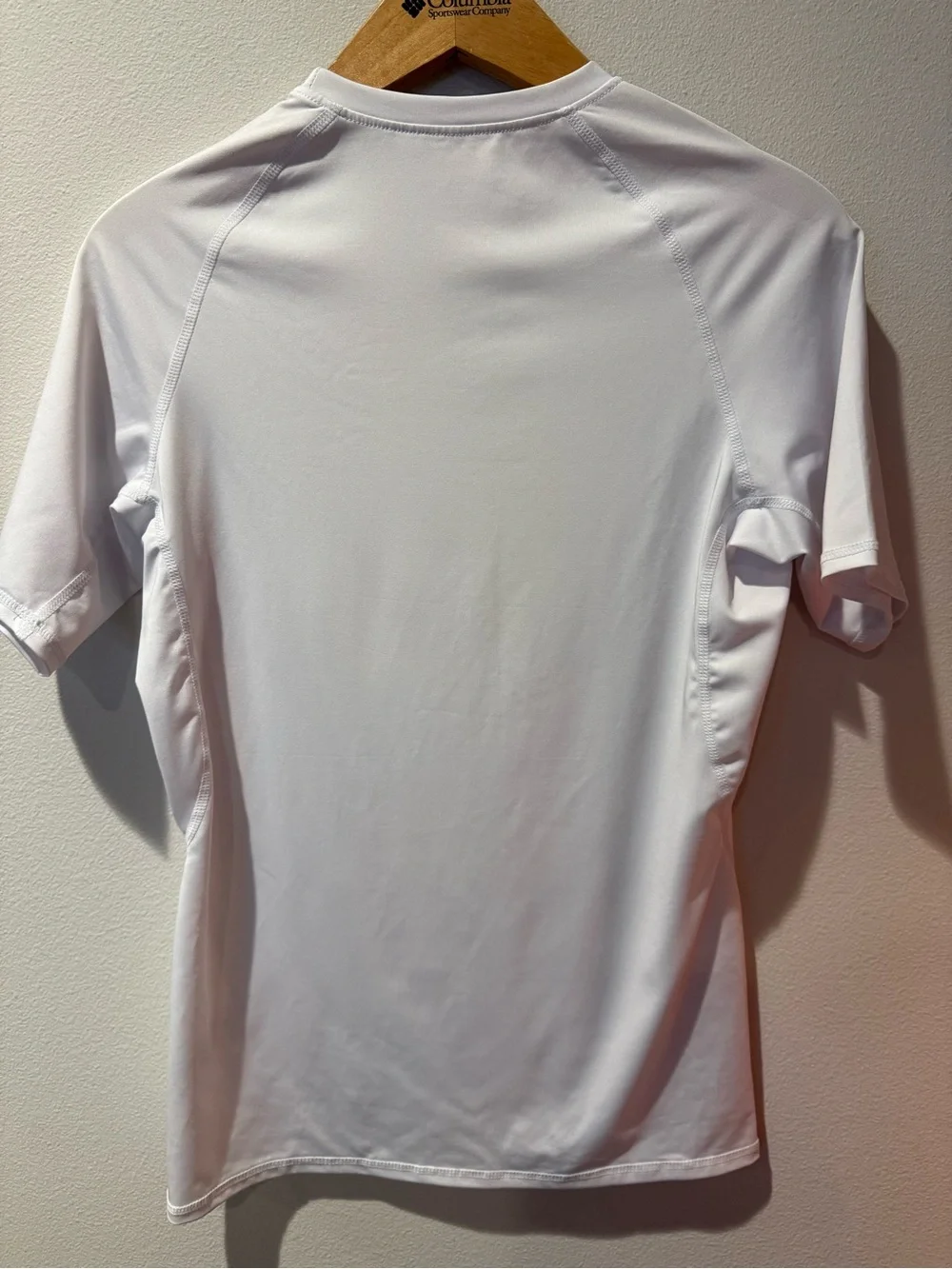 Men's White Short-Sleeve Swim Rash Guard - UPF Protection